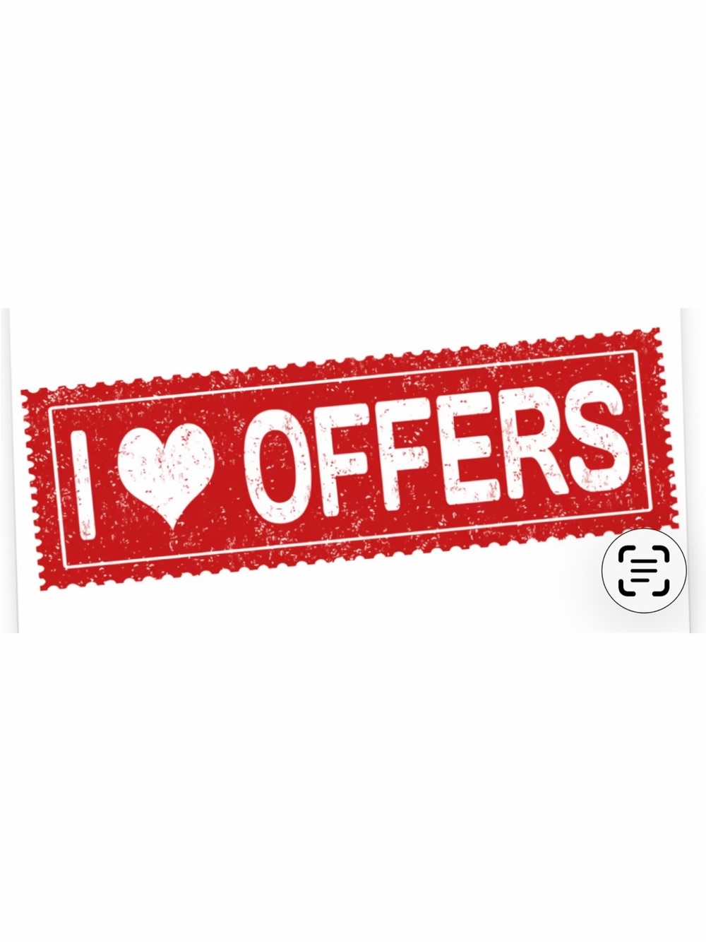 Red "I Love Offers" Decorative Wall Graphic - Home Accents